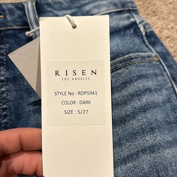 Tummy Control Risen denim! With stretch! Can be uncuffed! High rise size 5 - Picture 3 of 14